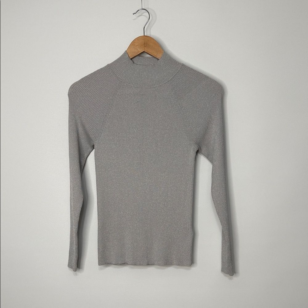 Banana Republic Shine Long Sleeve Mockneck Sweater XS
